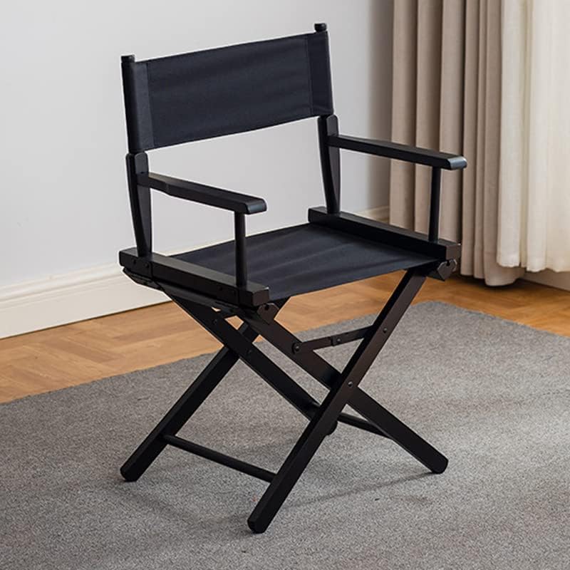 TBACW 1 Set (3pcs) 18''L X 15''W Directors Chair Canvas Replacement Director Chair Replacement Canvas with Round Fiberglass Stick for Directors Chairs Director Chair Covers Replacement Canva (Black) - Image 2